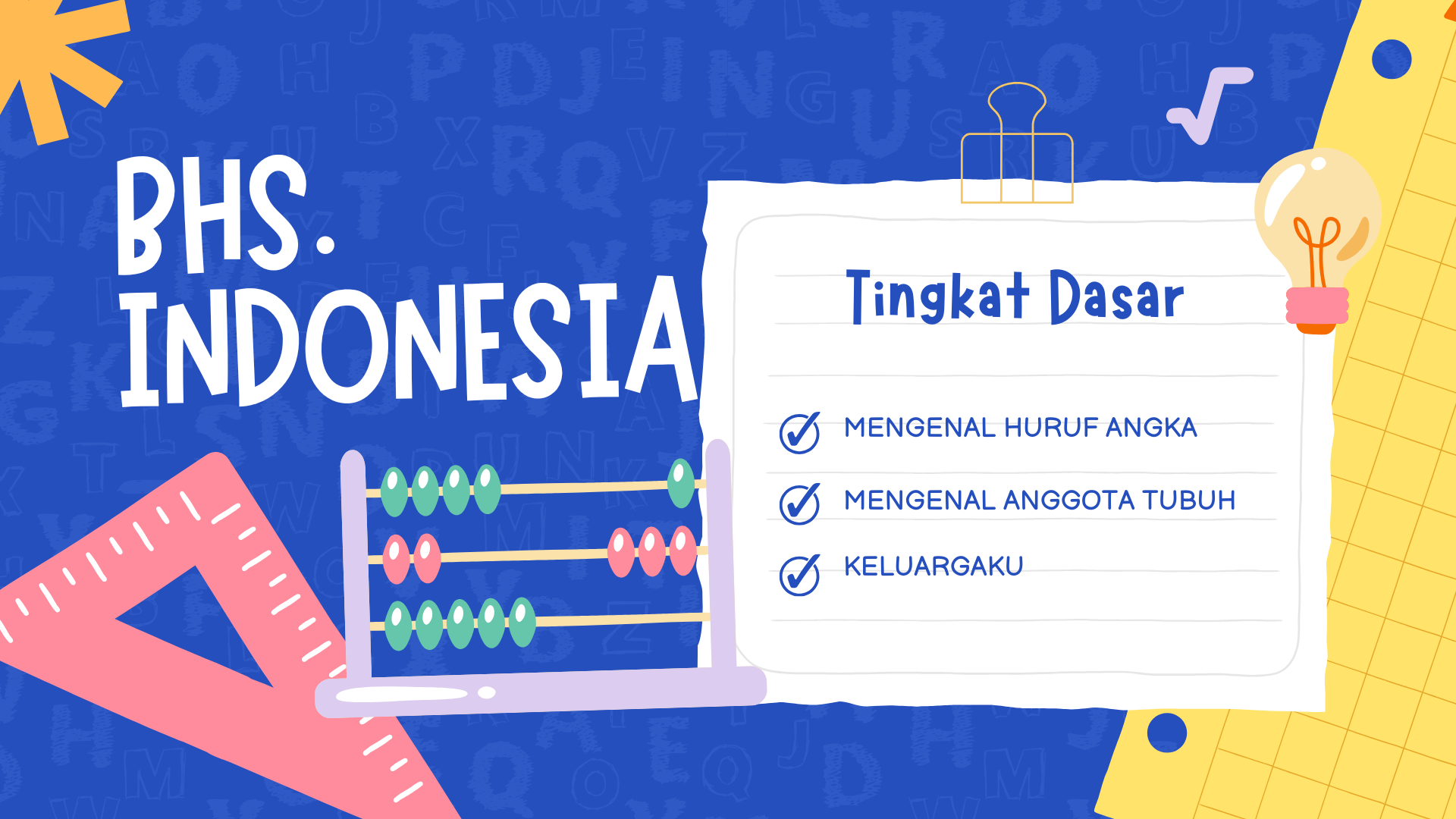 Bahasa Indonesia Dasar Untuk SD